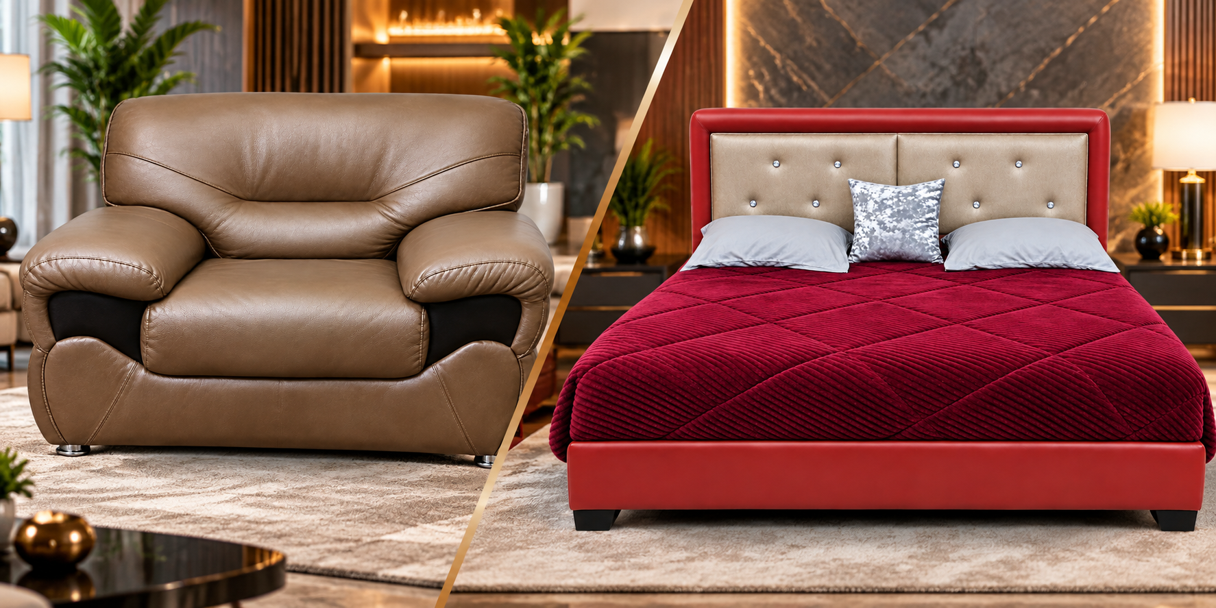 2 Sofas + 1 5x6 Bed